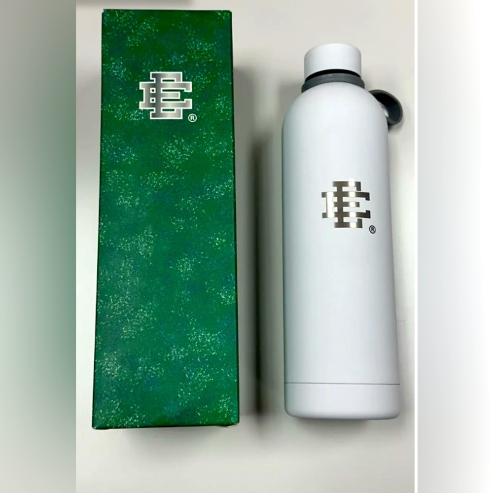 Eric Emanuel WHITE Insulated STAINLESS STEEL Water Bottle